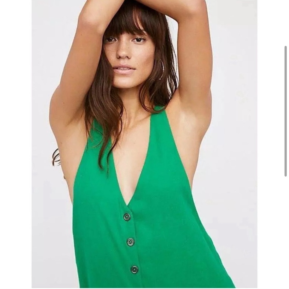 Free People On The Run Jumpsuit – Kelly Green – Size XS